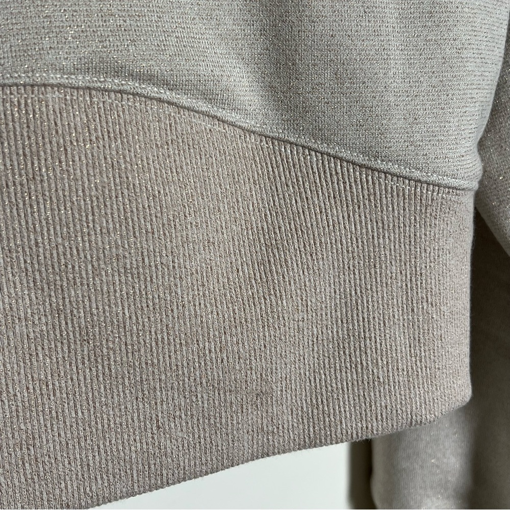 New Lululemon Loungeful Cropped Hoodie Spark 4 Beige Gold Bone Sweatshirt Crop - Picture 9 of 16